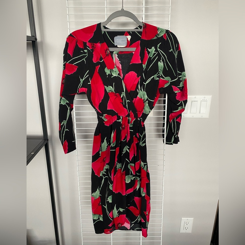 Exclusive Carol Anderson Floral Wrap Dress Size 2